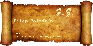 Filep Zoltán névjegykártya