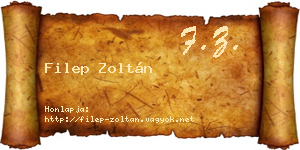 Filep Zoltán névjegykártya